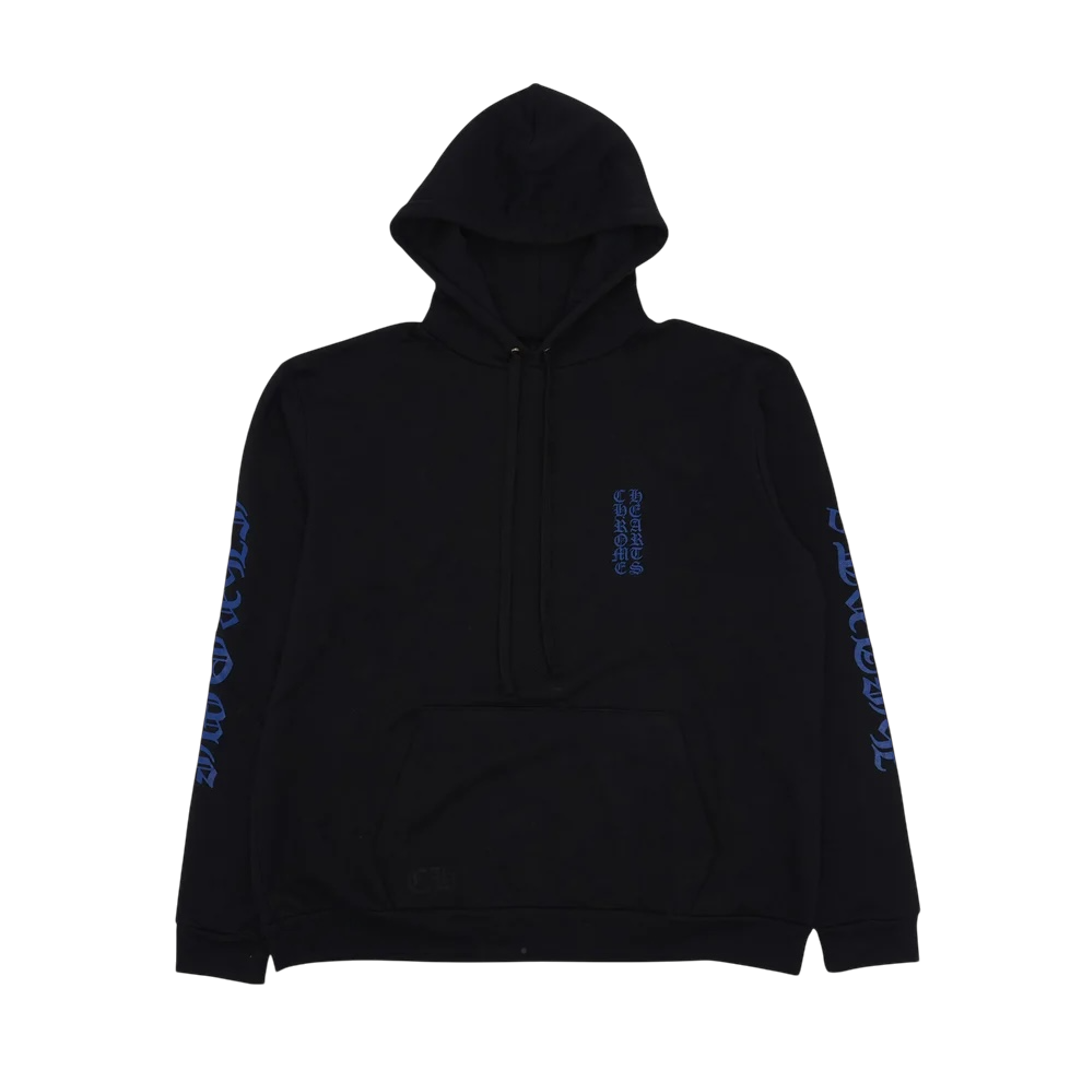 Chrome Hearts Vertical Logo Hoodie Black / Blue