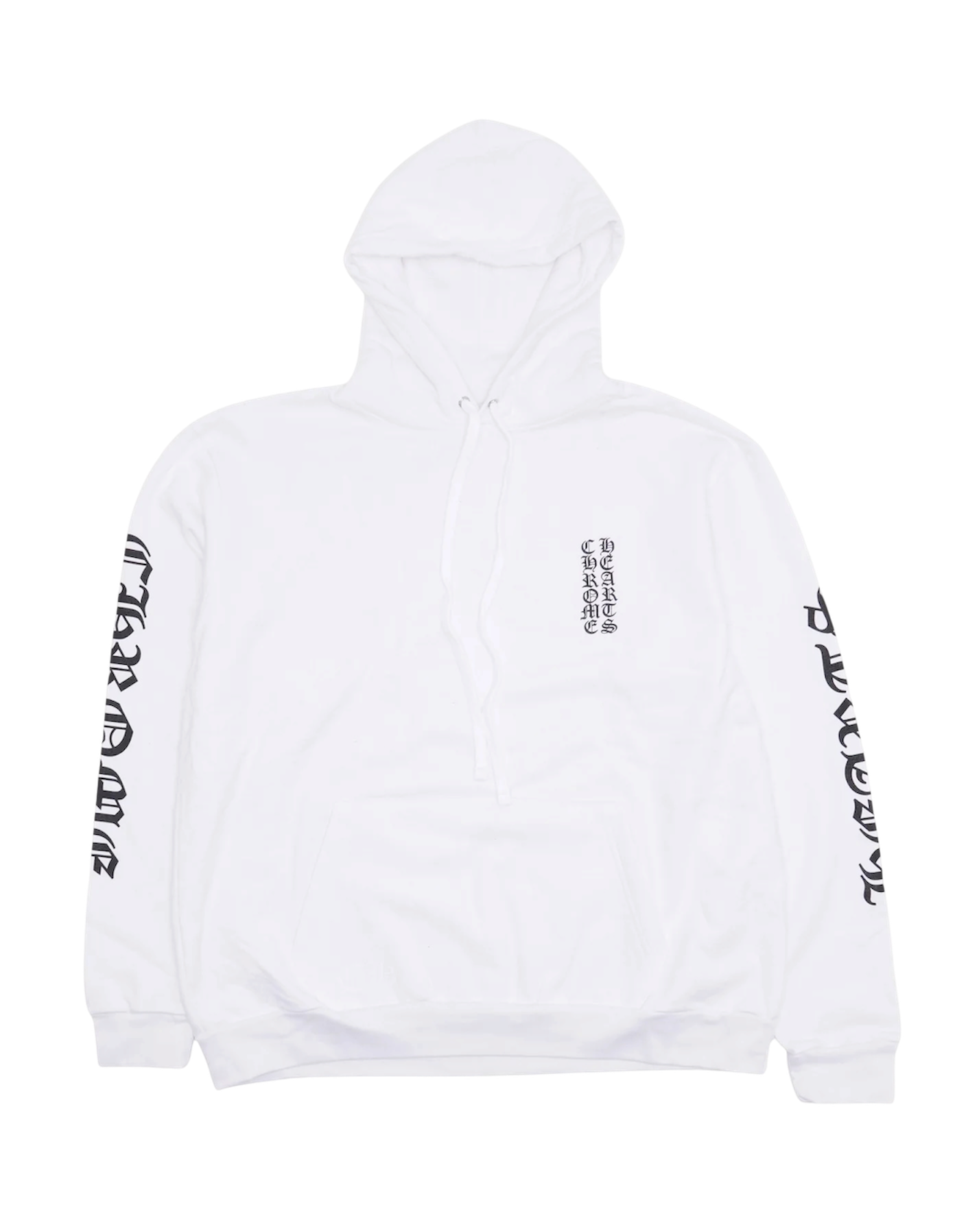 Chrome Hearts Vertical Logo Hoodie White
